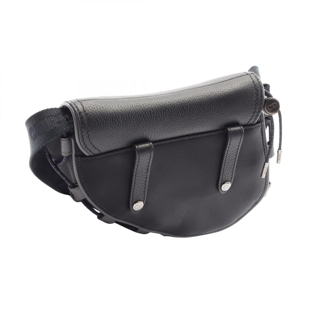 Christian Dior Sacai Saddle Bag Shoulder Leather Black - Picture 2 of 8